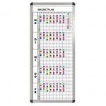 Klassen-Plantafel, 12 Stunden Mo-Fr, für 10 Klassen, 123x57 cm, 
